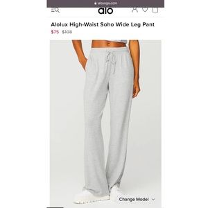 Alolux High-Waist Soho Wide Leg Pant